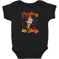 Christmas In July Santa Hat Summer Baby Bodysuit | Artistshot