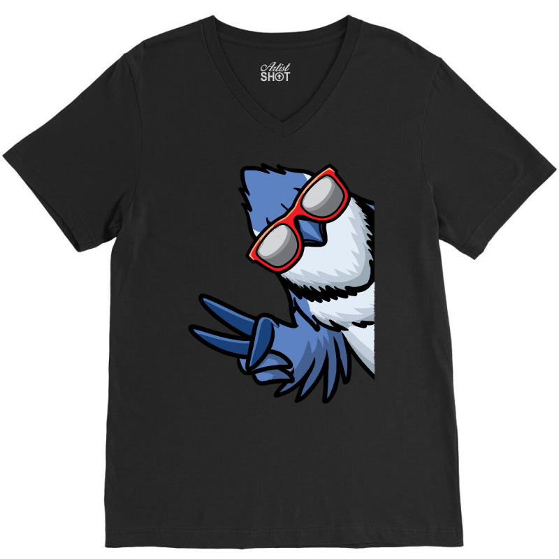 Bird Lover T  Shirt Blue Jay Bird Cyanocitta Cristata T  Shirt (1) V-Neck Tee by martyprosacco868 | Artistshot