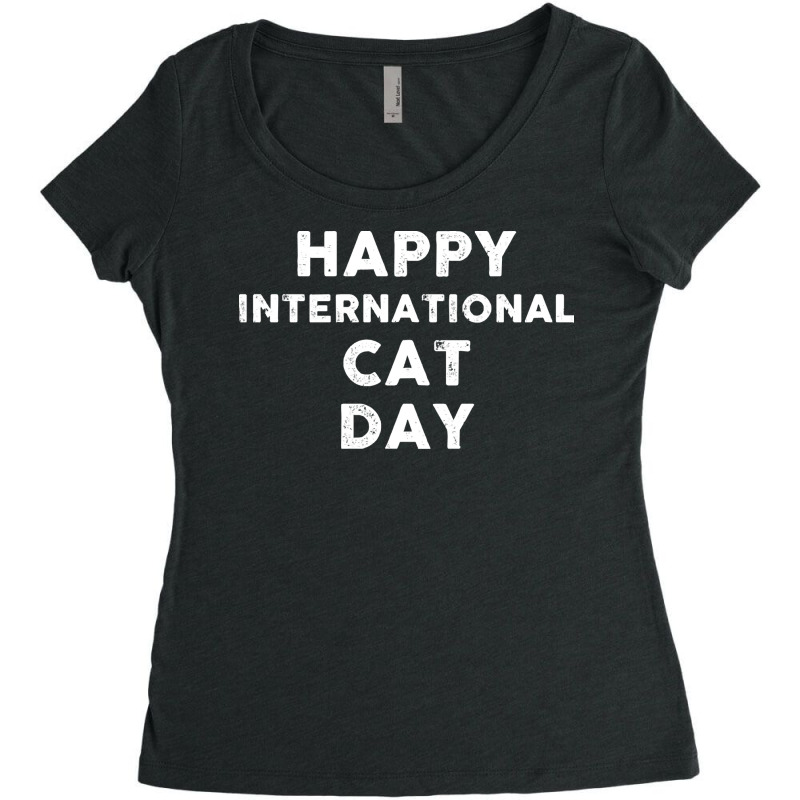 International Cat Day T  Shirt International Cat Day T  Shirt Women's Triblend Scoop T-shirt by trompeloise212 | Artistshot