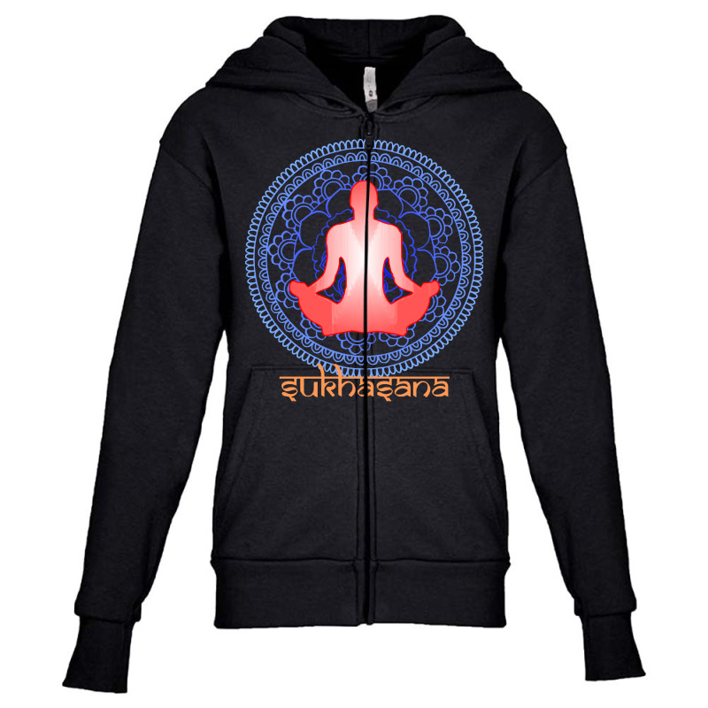 International Yoga Day 2021 T  Shirt International Yoga Day Sukhasana Youth Zipper Hoodie by trompeloise212 | Artistshot