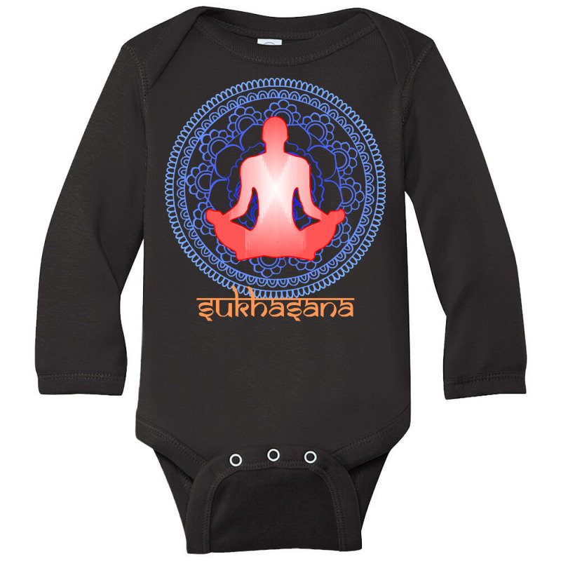 International Yoga Day 2021 T  Shirt International Yoga Day Sukhasana Long Sleeve Baby Bodysuit by trompeloise212 | Artistshot