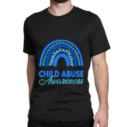 Blue Ribbon No For Child Abuse Excuse Prevention Month April Classic T-shirt | Artistshot