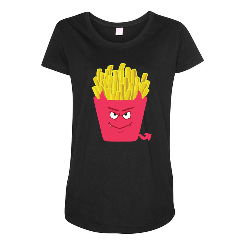 Evil Fries Maternity Scoop Neck T-shirt | Artistshot