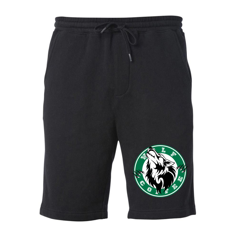 Wolf Coffee 10 Fleece Short by RamaArt | Artistshot