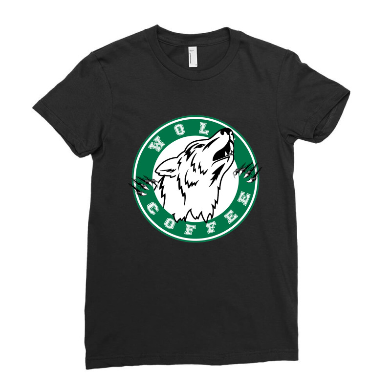 Wolf Coffee 9 Ladies Fitted T-Shirt by RamaArt | Artistshot