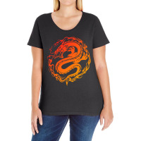 Red Dragon Ladies Curvy T-shirt | Artistshot