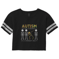 Autism It's A Different Ability Funny Dabbing Skeleton Gift Premium Scorecard Crop Tee | Artistshot