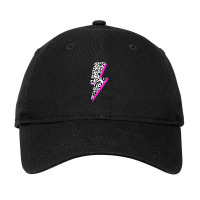 Leopard Lightning Bolt Pink Shadow Cheetah Graphic Print Adjustable Cap | Artistshot