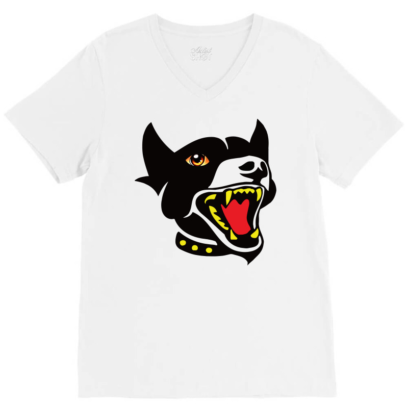 Darr Rabid Dog V-Neck Tee by SpookyBrave | Artistshot