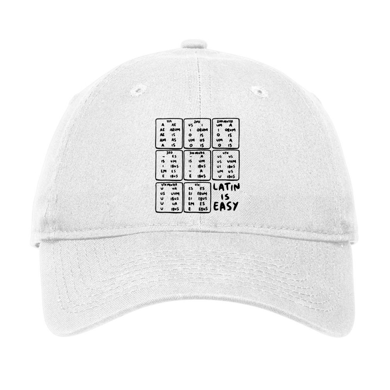 Latin Declensions Cheatsheet Ladies Adjustable Cap by Vario | Artistshot