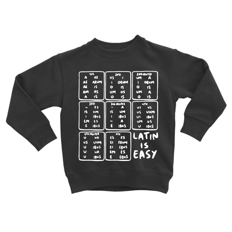 Latin Declensions Cheatsheet Ladies Toddler Sweatshirt by Vario | Artistshot