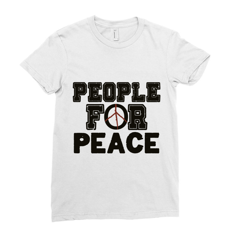 People For Peace Ladies Fitted T-Shirt by SpookyBrave | Artistshot