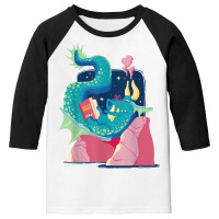 Funny Bookworm Dragon Book Lovers Novel T Shirt Youth 3/4 Sleeve | Artistshot