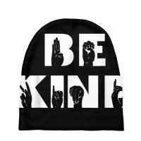 Be Kind Sign Language Deaf Awabe Kind Sign Language Deaf Awareness Asl Baby Beanies | Artistshot