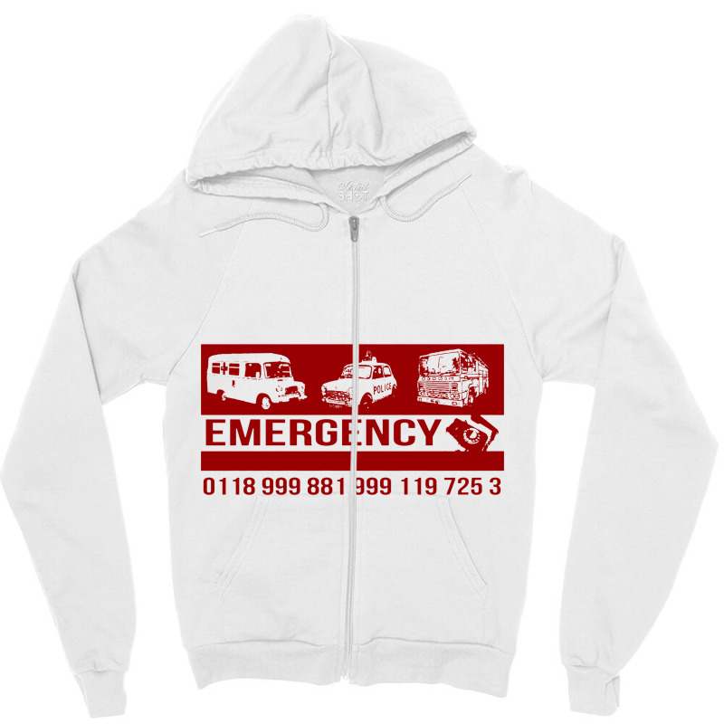 Emergency Number Zipper Hoodie | Artistshot