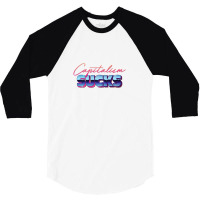 Capitalism Sucks 80s Styled Design 3/4 Sleeve Shirt | Artistshot