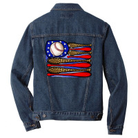 Leopard Baseball Flag3 Men Denim Jacket | Artistshot