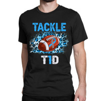 Football Tackle Football Blue Ribbon T1d Diabetes Awareness Classic T-shirt | Artistshot