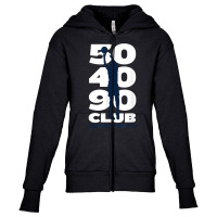 Officially Licensed Elena Delle Donne   50 40 90 Club T Shirt Youth Zipper Hoodie | Artistshot