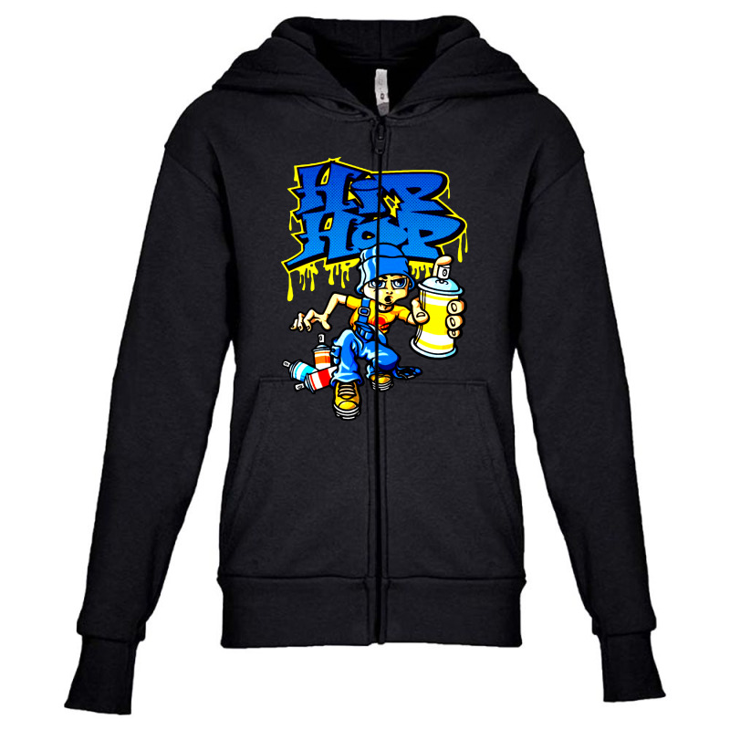 Hip Hop Graffitis And B Boy Youth Zipper Hoodie by Sie Sie | Artistshot