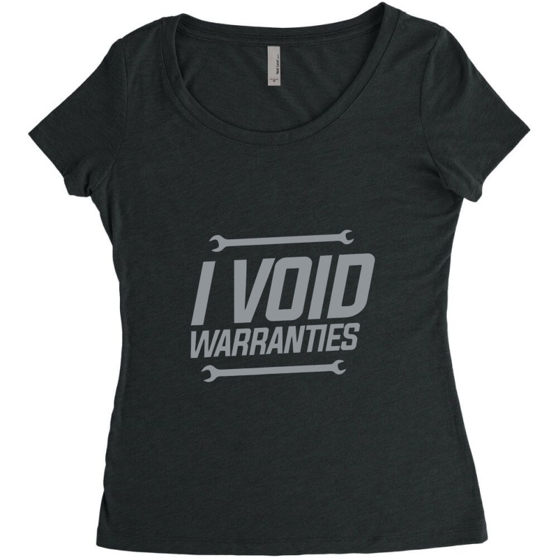 Funny Mechanics I Void Warranties Wrench Garage Women's Triblend Scoop T-shirt by kabelistrik | Artistshot