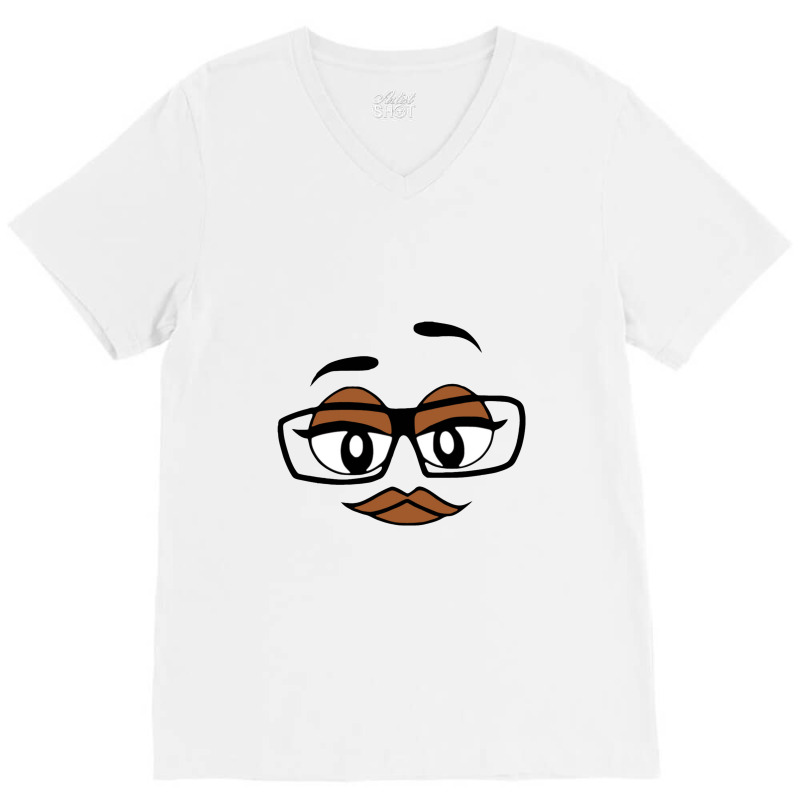 The Face Peanuts V-neck Tee | Artistshot