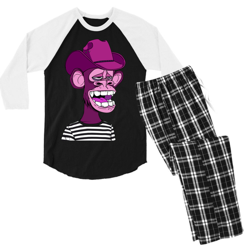 Monkey Gorilla And Banana Man Women Kids Men's 3/4 Sleeve Pajama Set by jimmyechristiansen | Artistshot