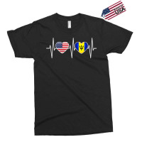 Barbados Usa Shirt Heartbeat America Barbadian Flag Bajan T Shirt Exclusive T-shirt | Artistshot