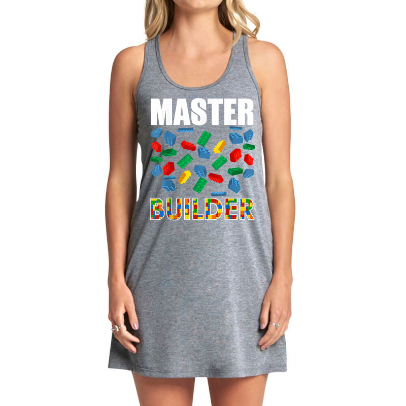 Boys Master Builder Funny Brick Building Blocks Toddler Men T Shirt Tank Dress by tandonwelters | Artistshot