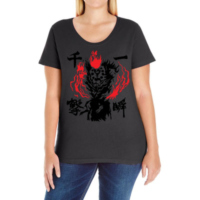 Raging Demon Ladies Curvy T-shirt Designed By Icang Waluyo