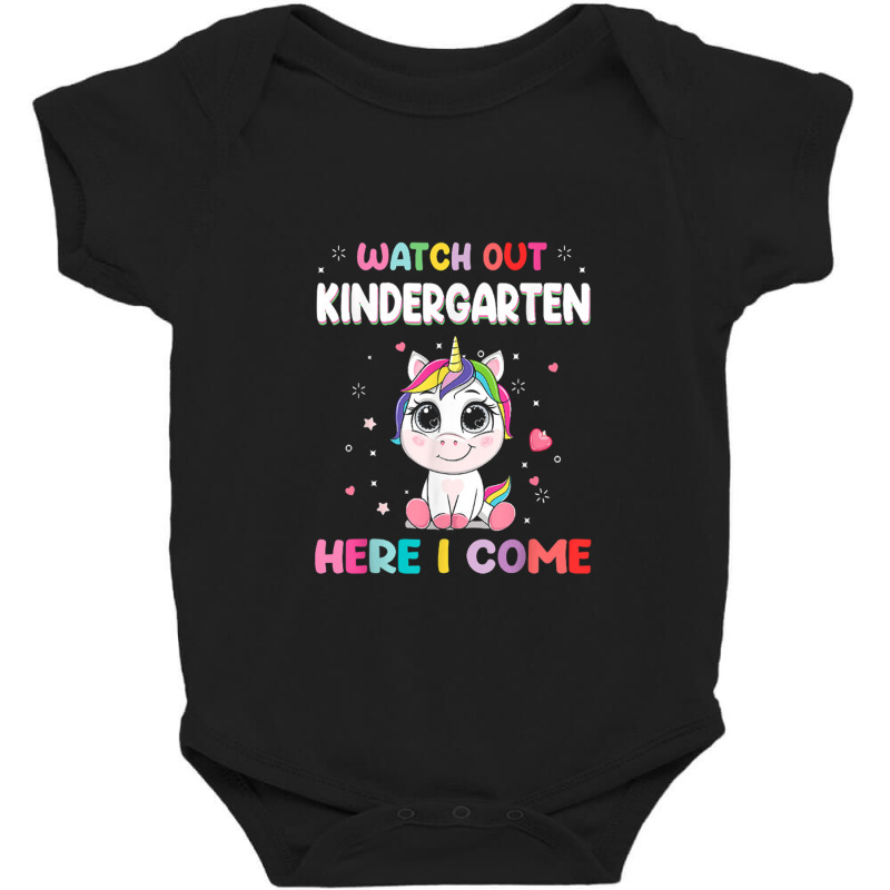 Watch Out Kindergarten Here I Come Unicorn Back To School Baby Bodysuit by saterseim | Artistshot