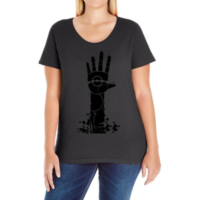 The Unperson Hand Ladies Curvy T-shirt Designed By Icang Waluyo