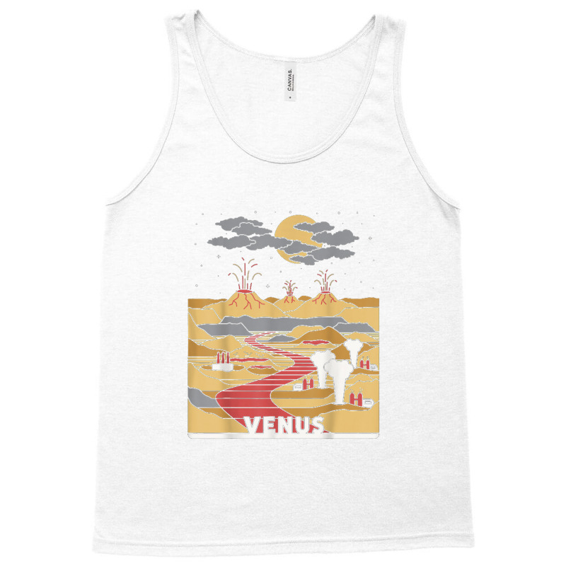 Vintage Retro Venus National Park   Visit Venus Linear Art Tank Top by saterseim | Artistshot