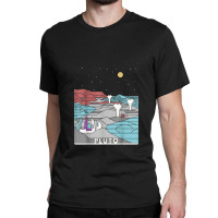 Vintage Retro Pluto National Park   Visit Pluto Linear Art Classic T-shirt | Artistshot