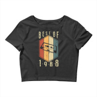 Best Of 1988 34 Year Old Gifts Cassette Tape 34th Birthday T Shirt Crop Top | Artistshot