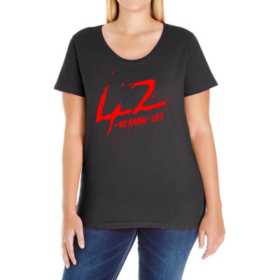 42 The Meaning Life Ladies Curvy T-shirt Designed By Icang Waluyo