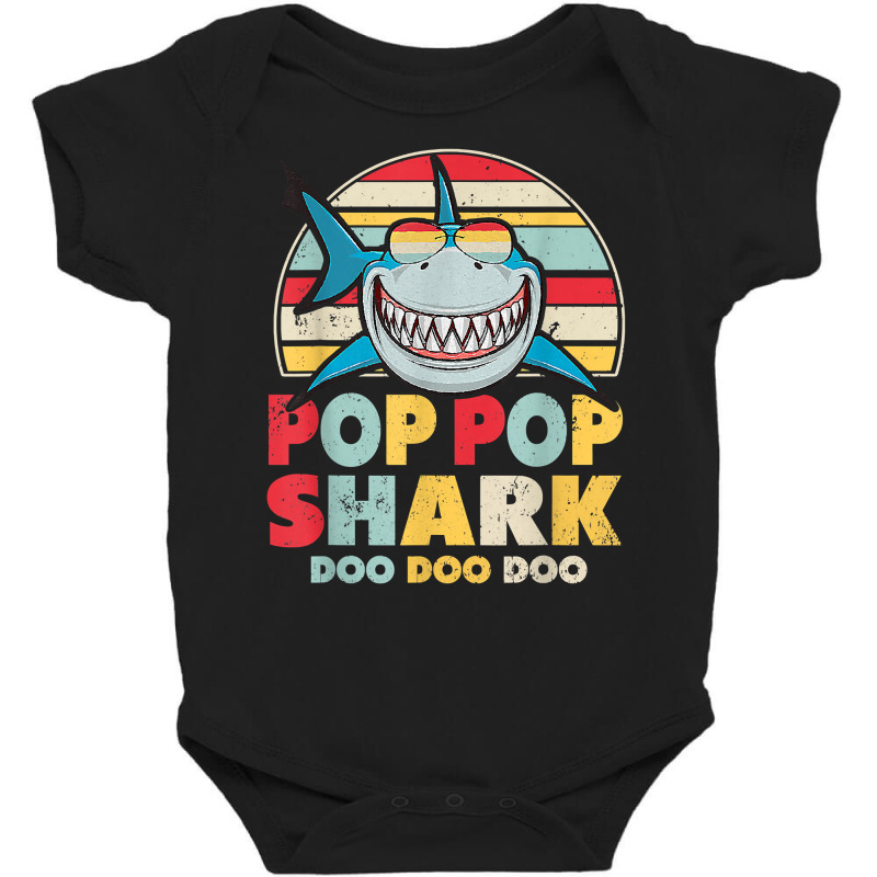 Pop Pop Shark Shirt, Gift For Pop Pop T Shirt Baby Bodysuit | Artistshot