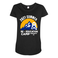 2021 Summer Reeducation Camp Military Re Educate Maternity Scoop Neck T-shirt | Artistshot