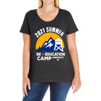 2021 Summer Reeducation Camp Military Re Educate Ladies Curvy T-shirt | Artistshot