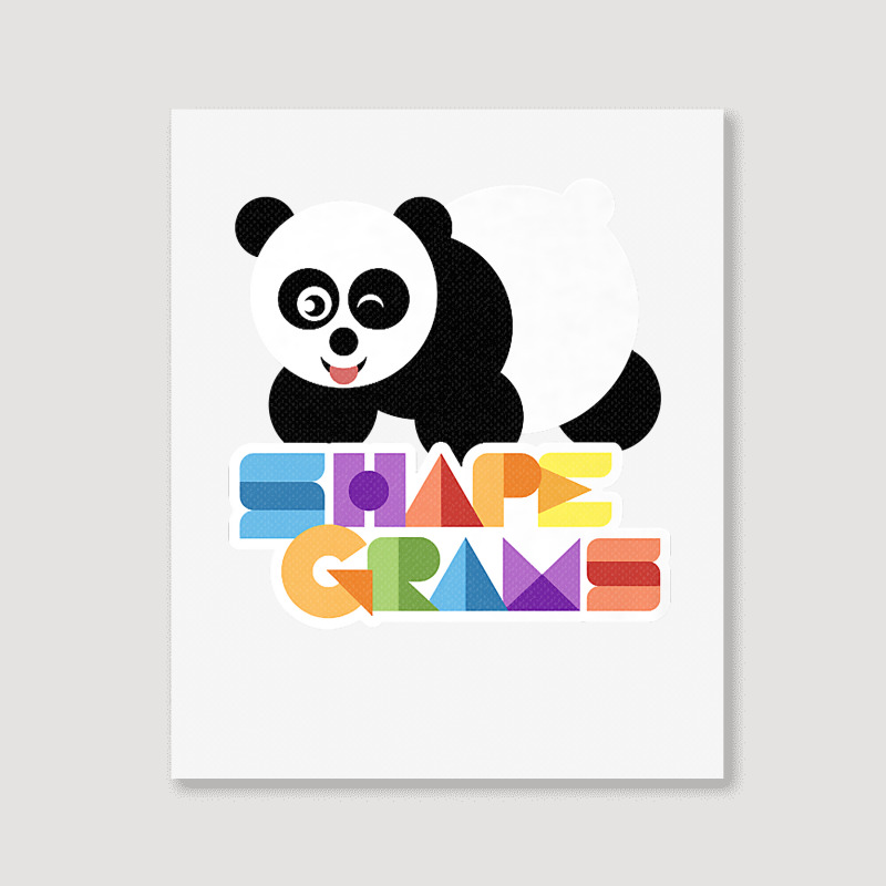 Custom Shapegrams Circle Panda Premium T Shirt Portrait Canvas