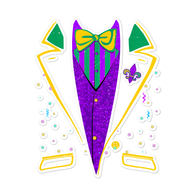 Mardi Gras Tuxedo Costume  Carnival Parade Design Sticker | Artistshot