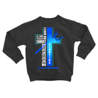 Faith God Jesus Christ Als Warrior Als Fighter Als Awareness T Shirt Toddler Sweatshirt | Artistshot