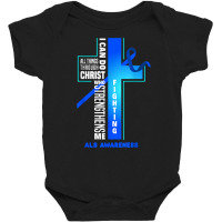 Faith God Jesus Christ Als Warrior Als Fighter Als Awareness T Shirt Baby Bodysuit | Artistshot