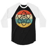 Atom Retro Style Science T Shirt 3/4 Sleeve Shirt | Artistshot