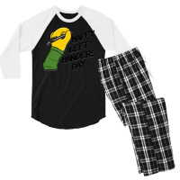 International Left Handers Day T  Shirt Happy Left Handers Day T  Shir Men's 3/4 Sleeve Pajama Set | Artistshot