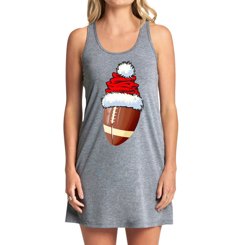 Football Football Ball Santa Hat Christmas Funny Sport Xmas Boys Men 3 Tank Dress by hopelessoon | Artistshot