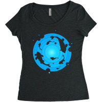 Ocean And Whales Women's Triblend Scoop T-shirt | Artistshot