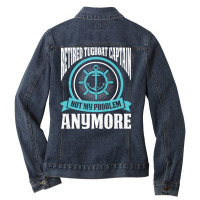 Seaman Sailor Naval Retired Tugboat Captain Premium T Shirt Ladies Denim Jacket | Artistshot