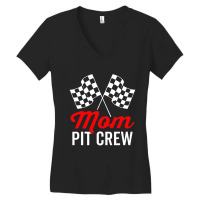 Mom Pit Crew For Racing Women's V-neck T-shirt | Artistshot