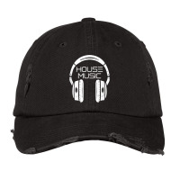 Headphones House Music T Shirt Vintage Cap | Artistshot